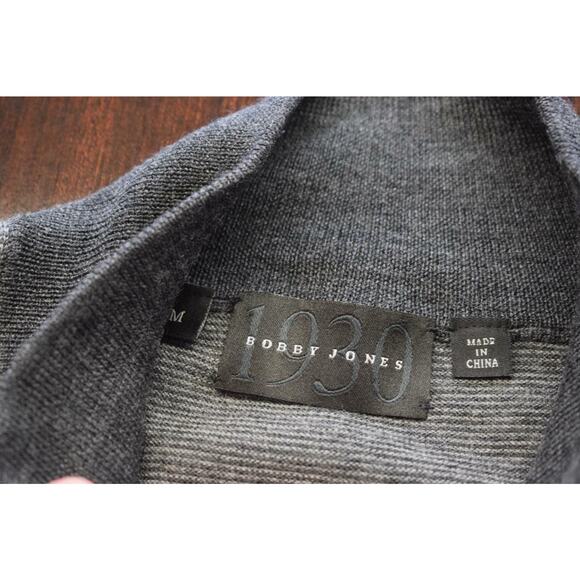 40035 New Bobby Jones 1930 100% Wool Zip Neck Pullover Sweater Medium $195 - Picture 7 of 8